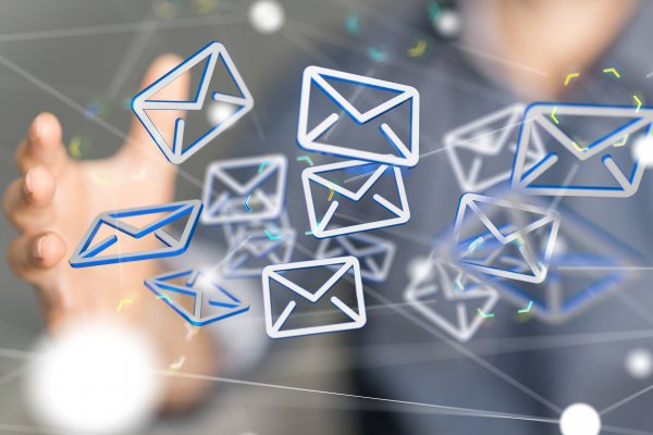 online fax service trustfax emails envelopes man in the background